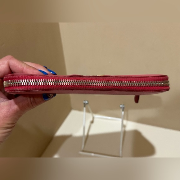 Prada Pink Saffiano Long Zip Wallet - Picture 6 of 13